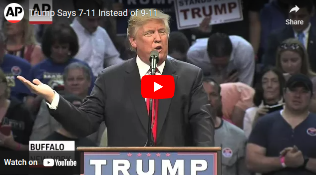 Donald Trump Says 7 Eleven Instead Of 9/11 In This Video.