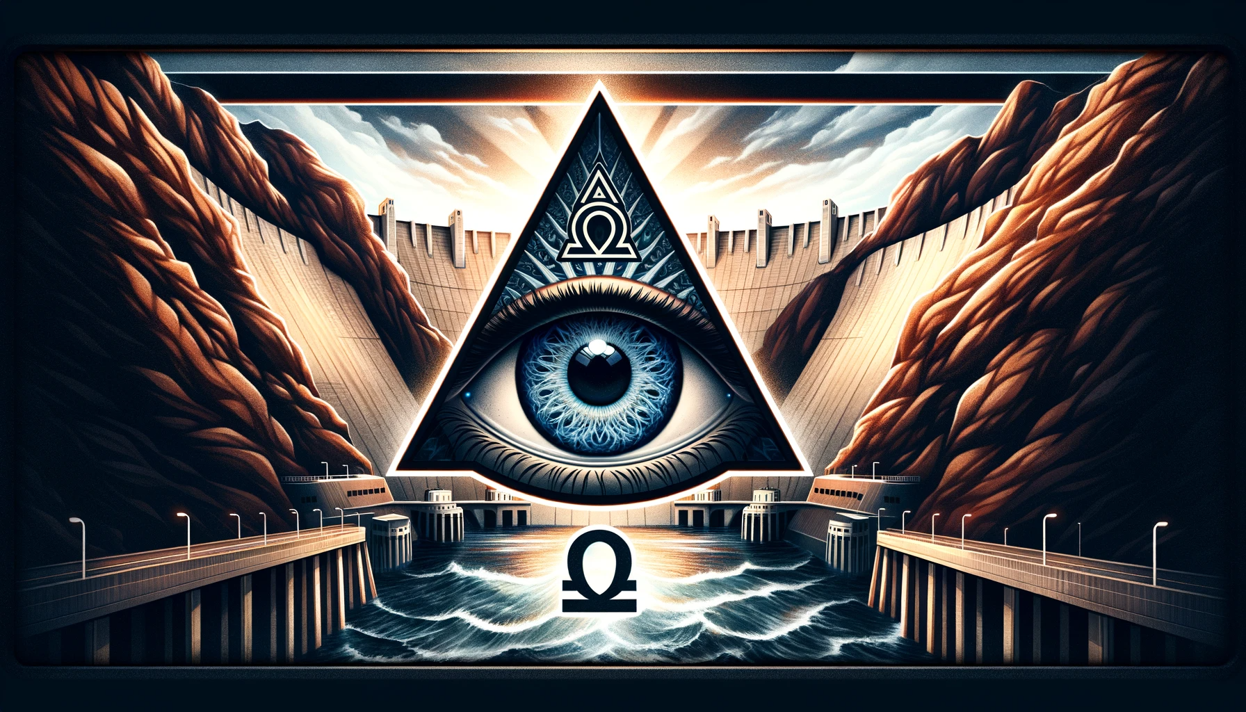 Dall·e 2023 11 07 19.39.46 An Image Designed As A Youtube Thumbnail Featuring An All Seeing Eye Prominently In The Center. Below The Eye Integrate An Omega Symbol. The Backgro -