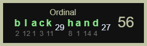 Black Hand Ordinal 56 -