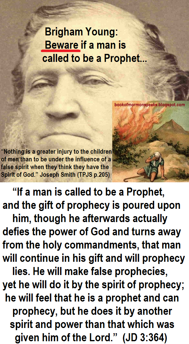 Brigham Young Beware If A Man Is Called To Be A Prophet -