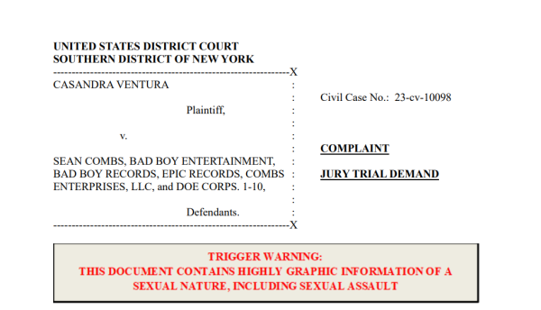The First Page Of The Lawsuit Warns Of Graphic Details.