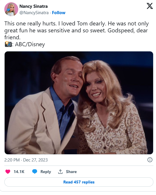 This One Really Hurts. I Loved Tom Dearly. He Was Not Only Great Fun He Was Sensitive And So Sweet. Godspeed, Dear Friend. 📸: Abc/Disney