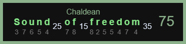 Sound Of Freedom Chaldean 75 -