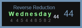 Wednesday Reverse Reduction 44 -