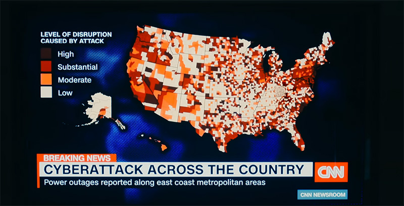 A Cnn Report About Major Power Outages In The Us.