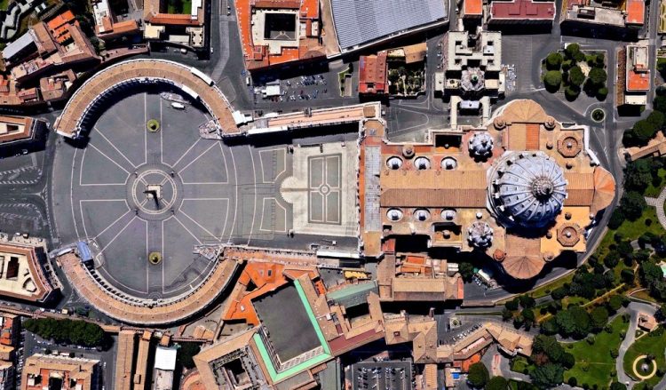 The Vatican Viewed From Above.