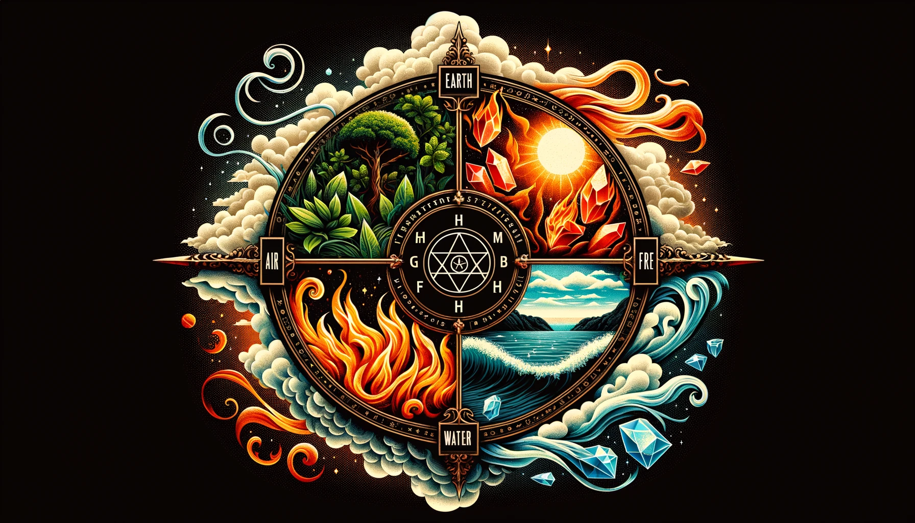 The Elements Of Alchemy Earth Air Water Fire 