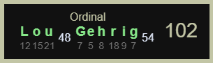 Lou Gehrig-Ordinal-102