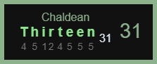 Thirteen Chaldean 31 1 -
