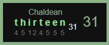 13 = 31 In Chaldean 