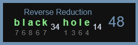 Black Hole Reverse Reduction 48 1 -