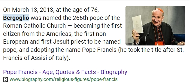 Pope Francis Became The First Jesuit Pope On 3/13/2013.