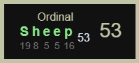 Sheep Ordinal 53 -