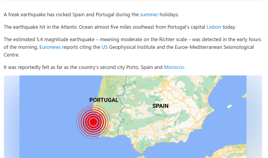 Powerful Earthquake Rocks Spain And Portugal