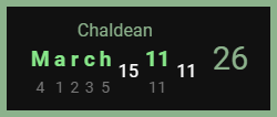 March 11 Chaldean 26 -