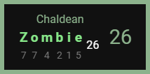 Zombie Chaldean 26 -