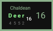 Deer Chaldean 16 -