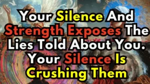 Your Silence And Strength Exposes The Lies Told About You Your Silence Is Crushing Them -