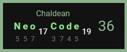 Neo Code Chaldean 36 11 -