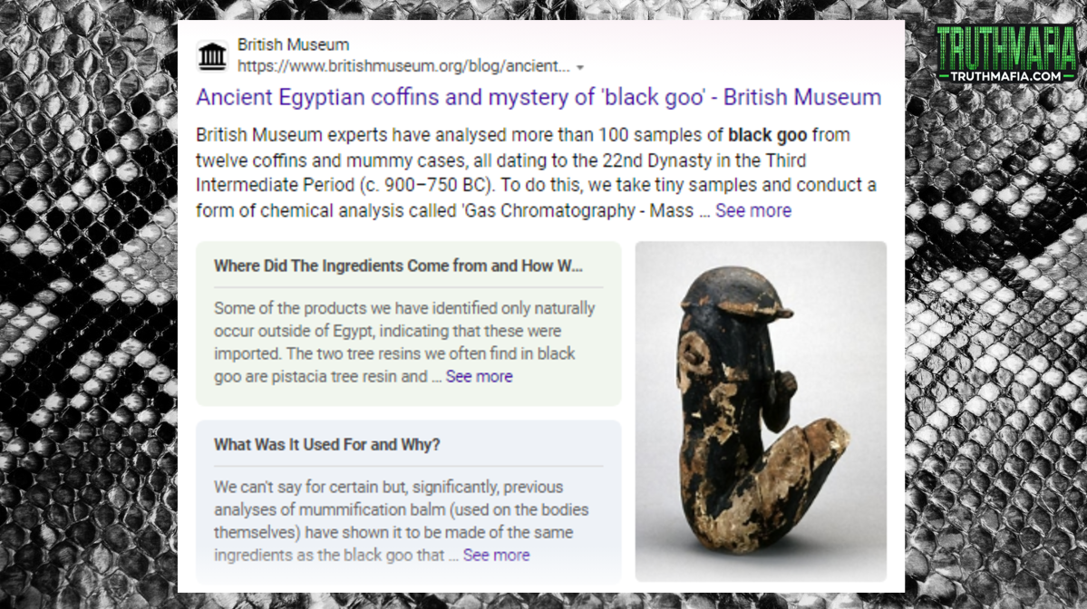 Black Goo Found An Egyptian Tombs  