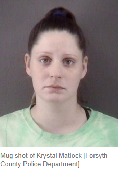 Mug Shot Of Krystal Matlock [Forsyth County Police Department]