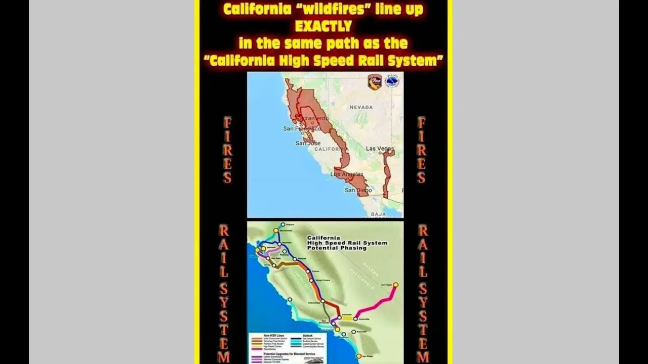 California Fires Line Up In Exact Same Path As New Rail System -