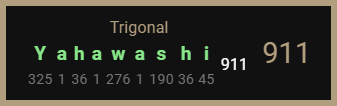 Yahawashi Trigonal 911 1 -