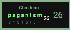 Paganism = 26 In Chaldean Gematria