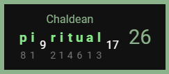 Pi Ritual = 26 In Chaldean Gematria