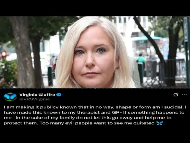 Did They Get Her Epstein Victim Virginia Giuffre Suspiciously Dies After Warning Shes Not Suicidal -