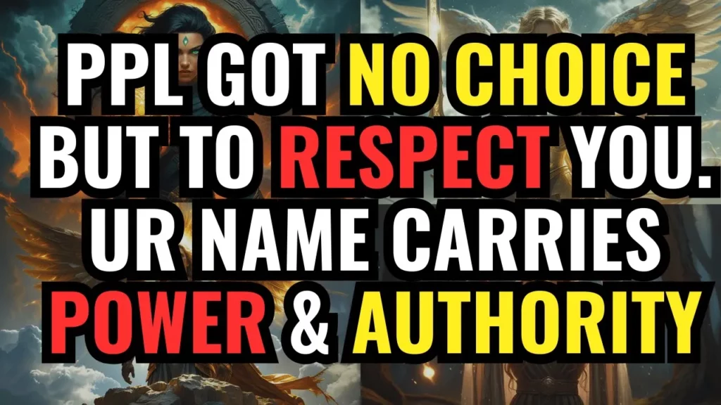 Chosen Ones Ppl Got No Choice But To Respect You Ur Name Carries Power Authority -