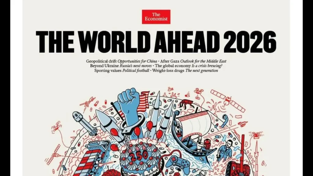 Super Creepy Economist Magazine Cover Signals War Pestilence Financial Collapse In 2026 -