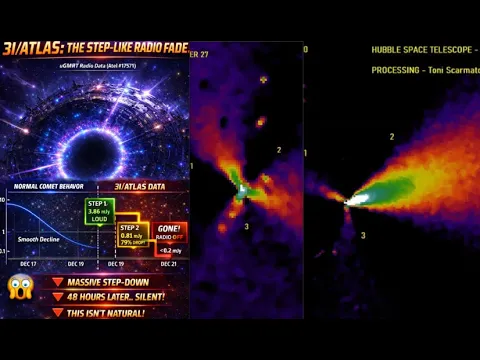 New 3I Atlas Data Reveals Unnatural Step Like Radio Fade And Symmetric Jet Structure -