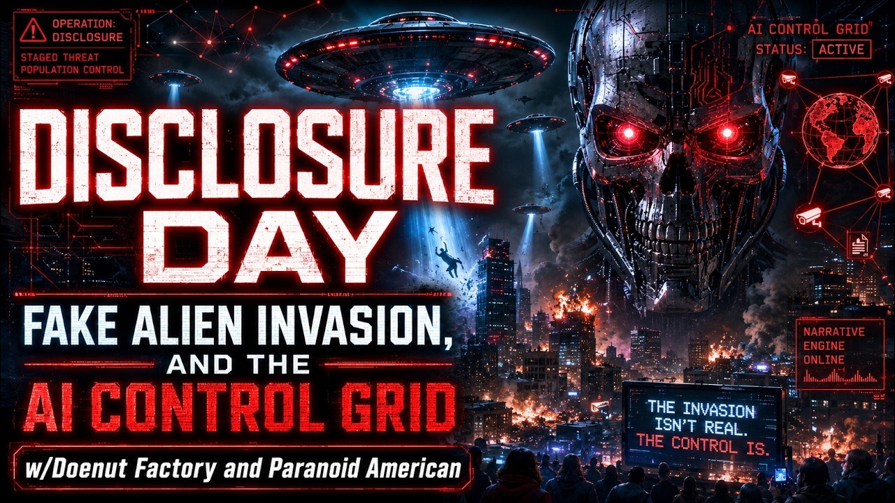 Disclosure Day Fake Alien Invasion And The Ai Control Grid W Doenut Factory And Paranoid American -